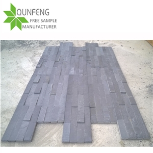 Black Cultured Stone Exterior Wall Panel Slate